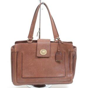 Cole Haan Sequoia Leather Large Travel Business Bag Tote Satchel Ipad Holder